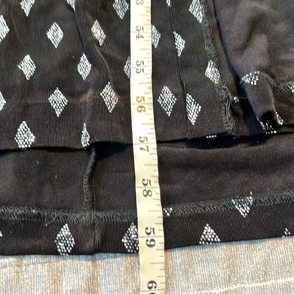 VTG Cach’e,Exquisite,Vintage Black & Silver,Open-Back Gown, Side Splits,6 - Picture 11 of 11